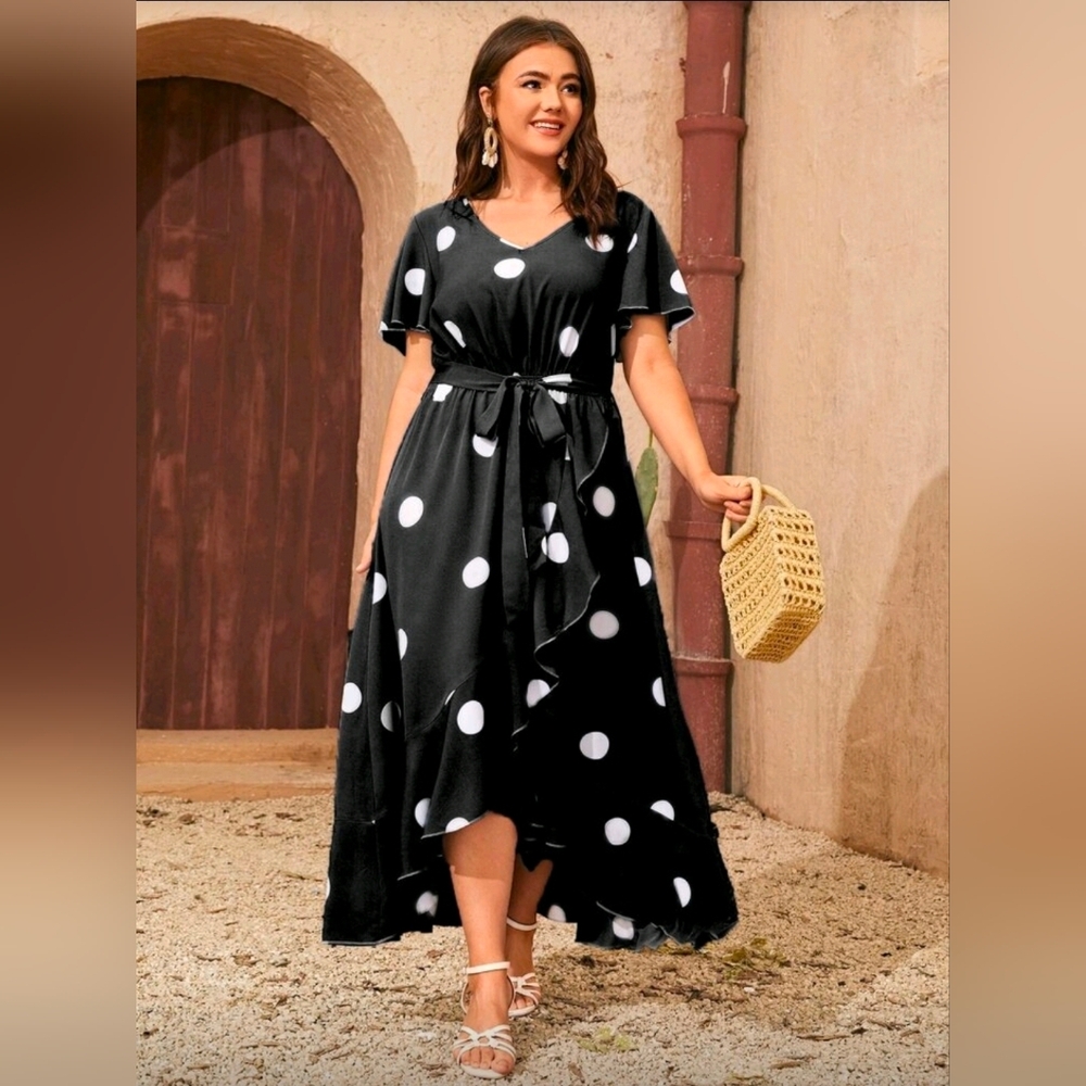 Shein High Low Polka Dot Dress